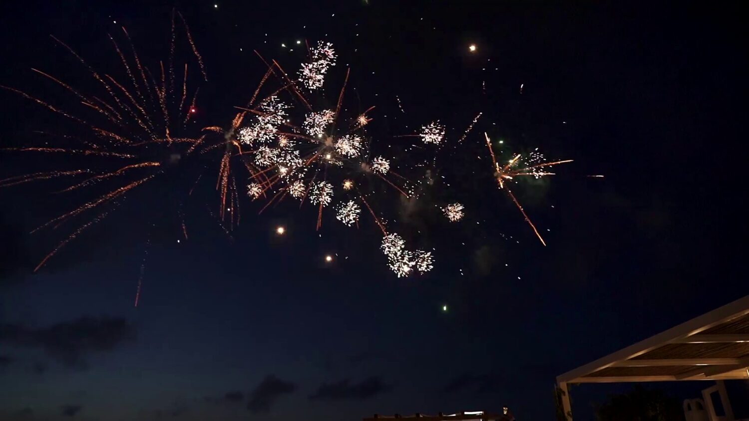 Santorini wedding fireworks - 1