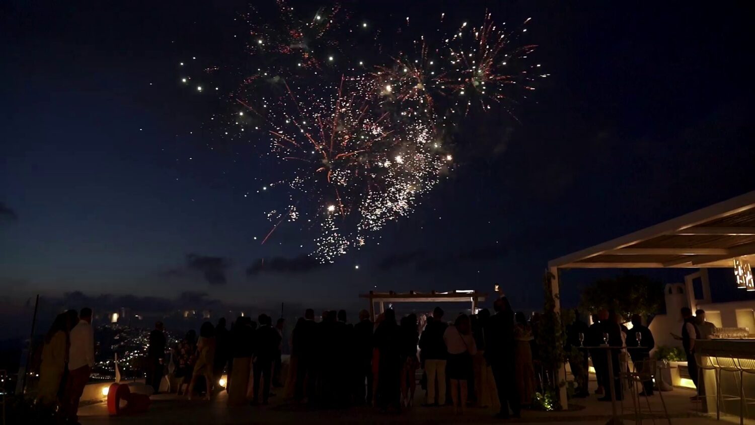 Santorini wedding fireworks - 4
