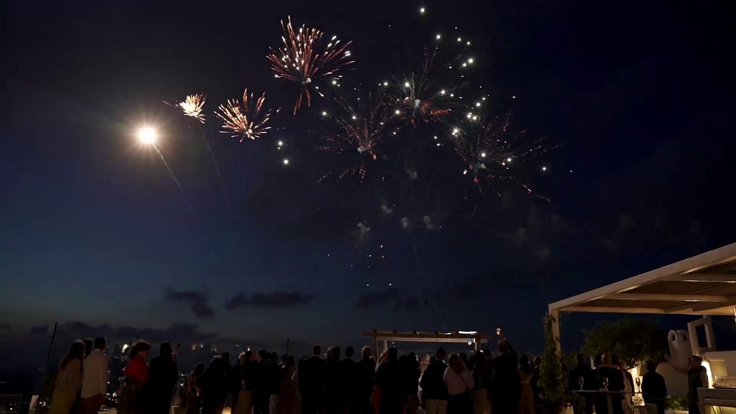 Santorini wedding fireworks - 6