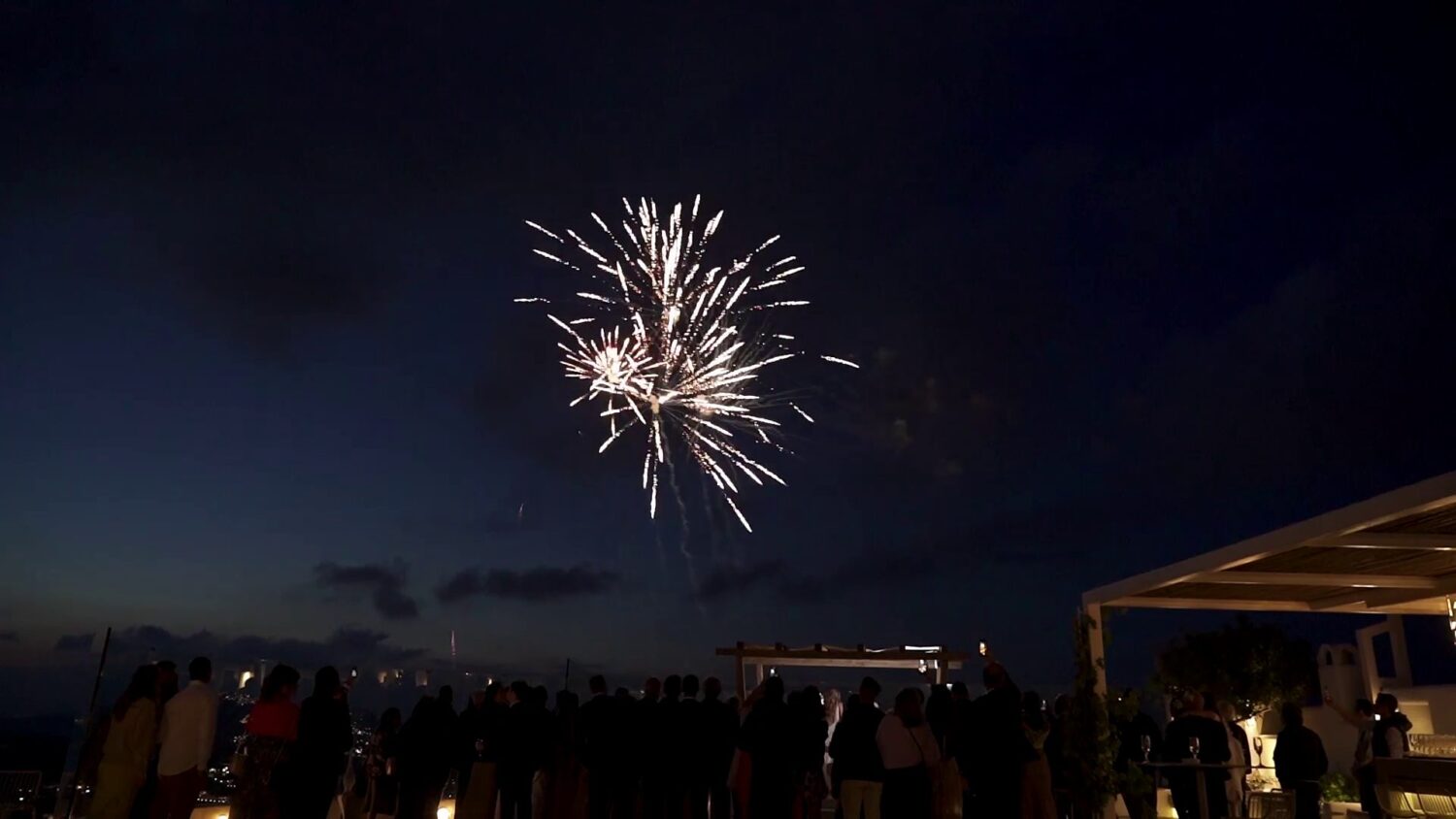 Santorini wedding fireworks - 7