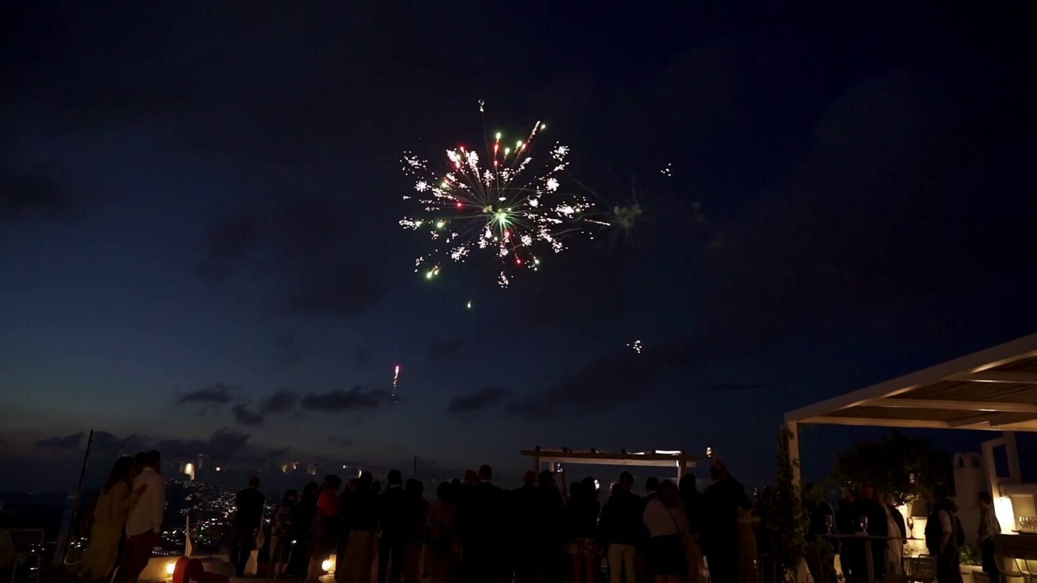 Santorini wedding fireworks - 8
